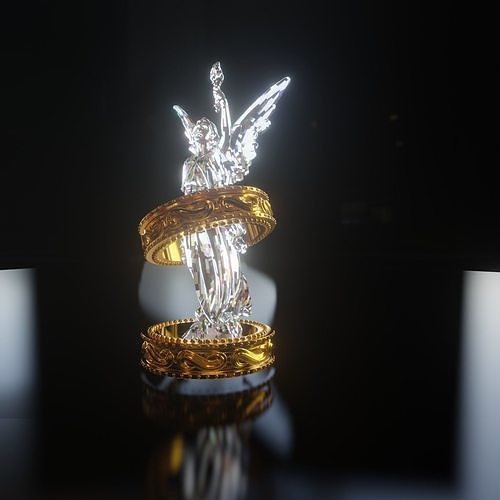 flying statute 3D model