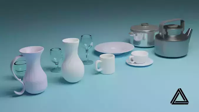 Cookware Set 3D model 3D model