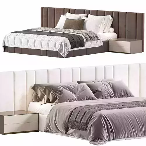 Java gray bed 3D model