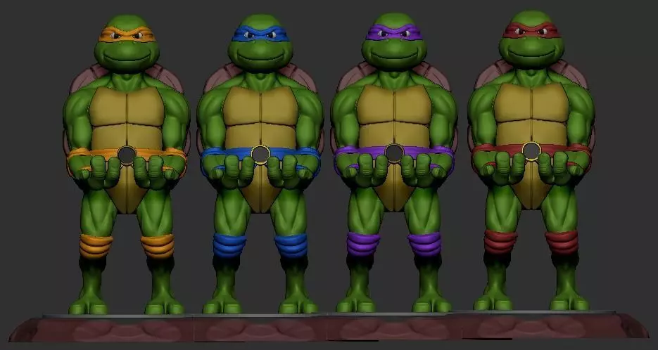 TEENAGE MUTANT NINJA JOYSTICK HOLDER 3D print model_0