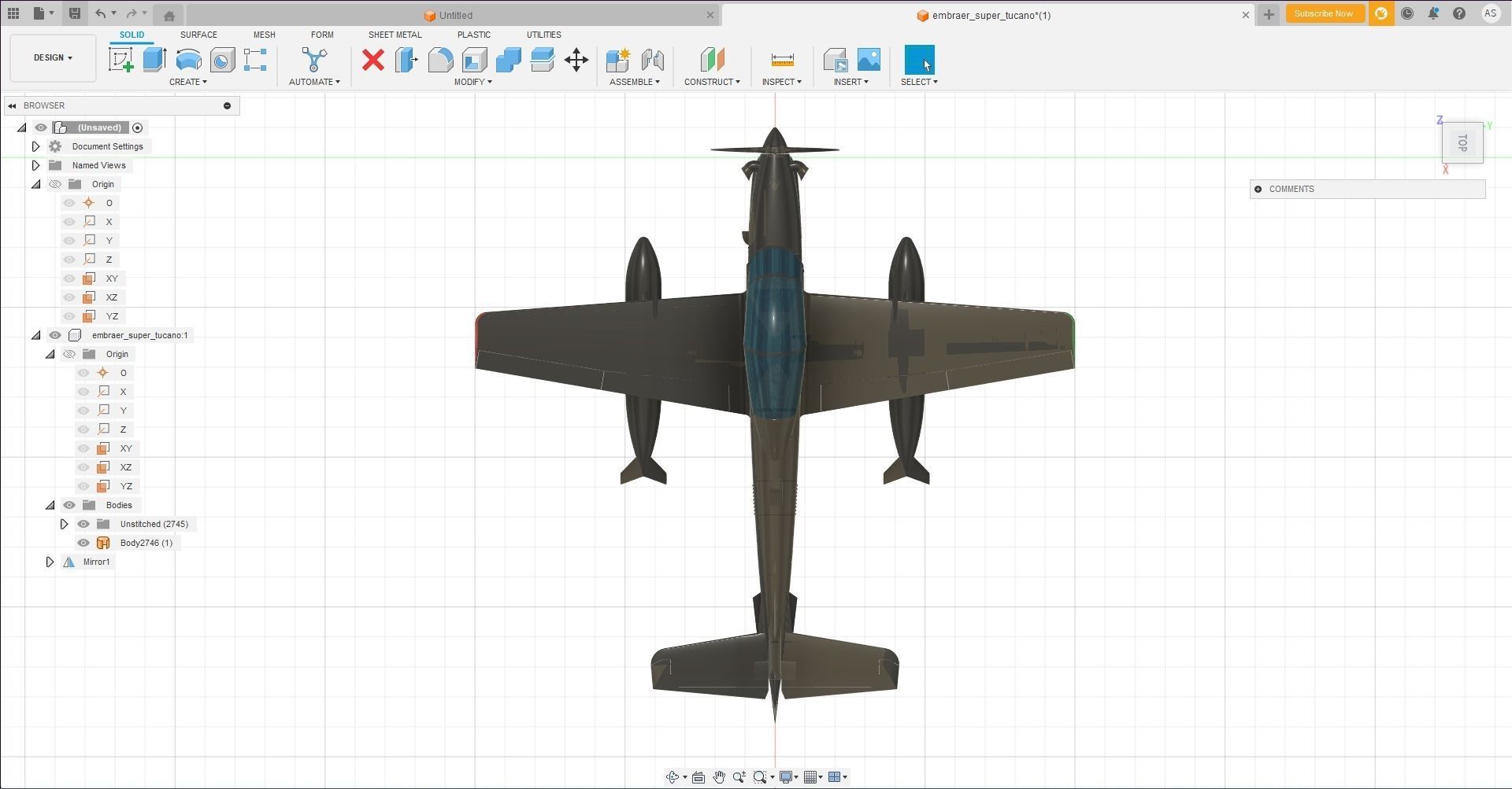 A-29 Super Tucano Low-poly 3D model_3