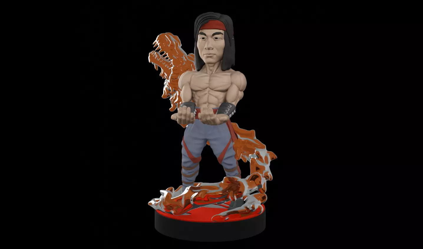 Liu Kang Mortal Kombat joystick holder 3D print model