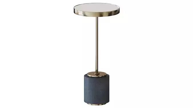 Mirror Top and Shagreen Base Drink Table