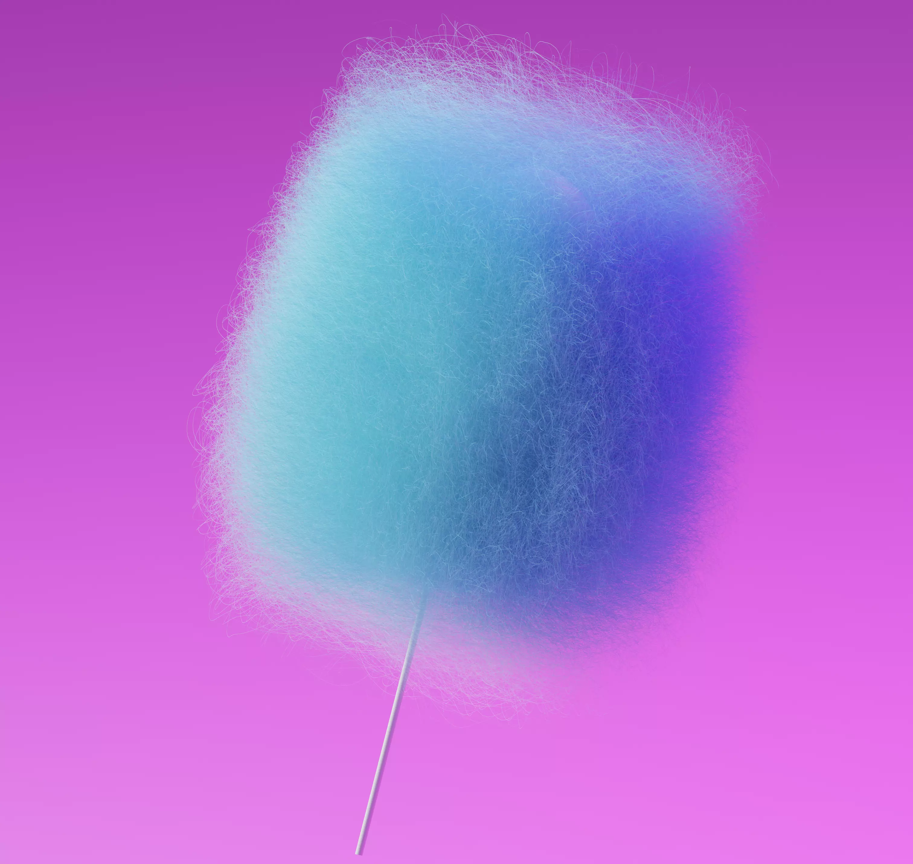 Realistic Cotton Candy 3D model_0