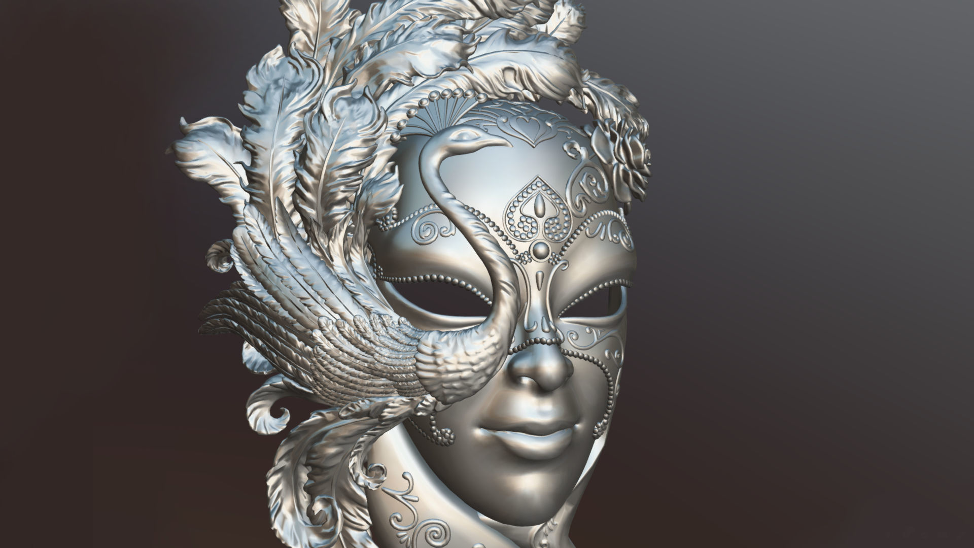 3D Mask Low-poly 3D model_7