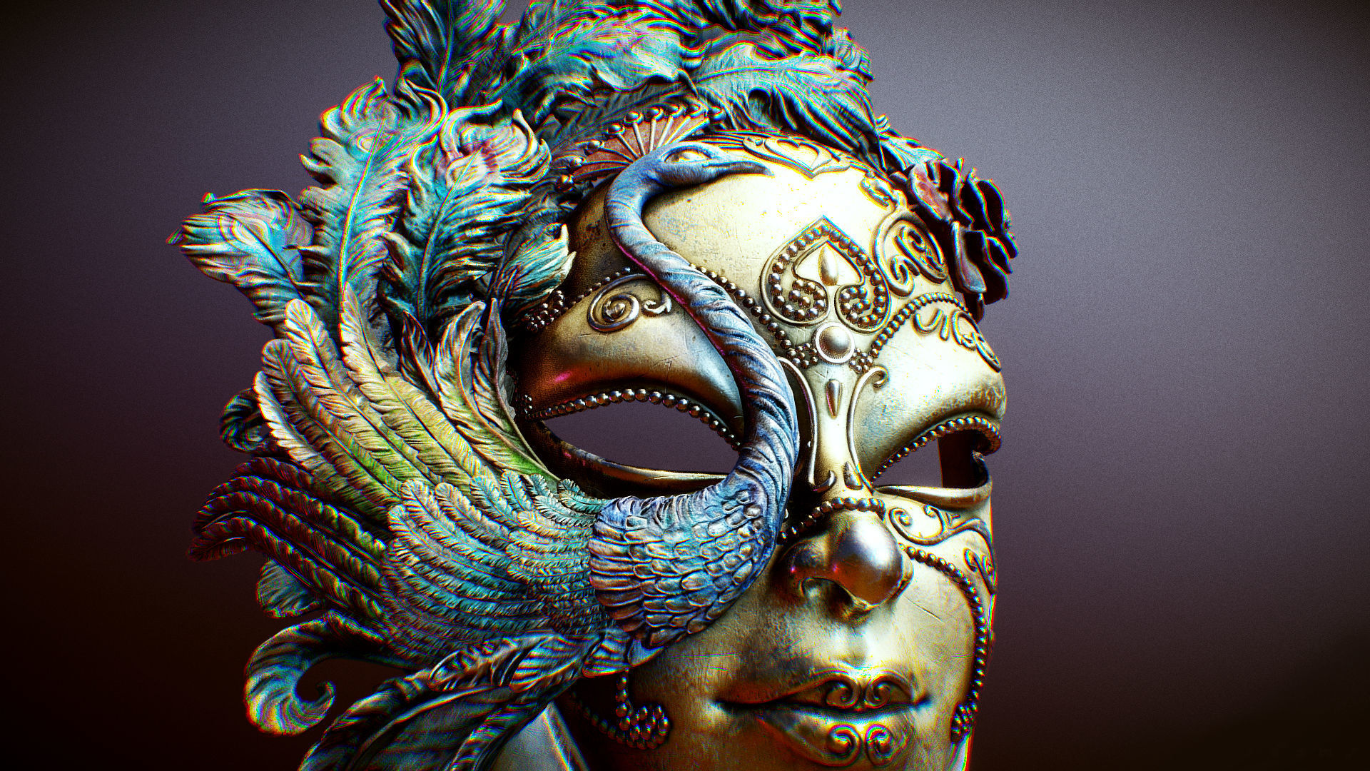 3D Mask Low-poly 3D model_5