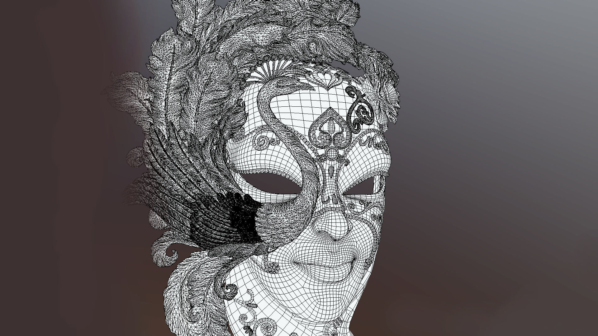 3D Mask Low-poly 3D model_6