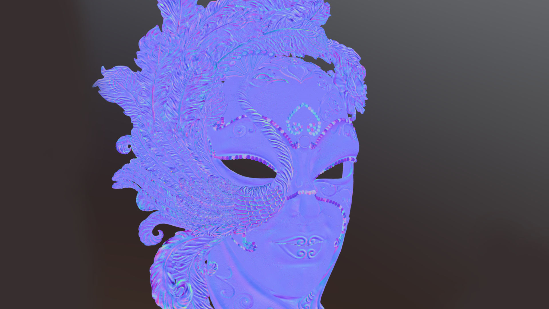 3D Mask Low-poly 3D model_8