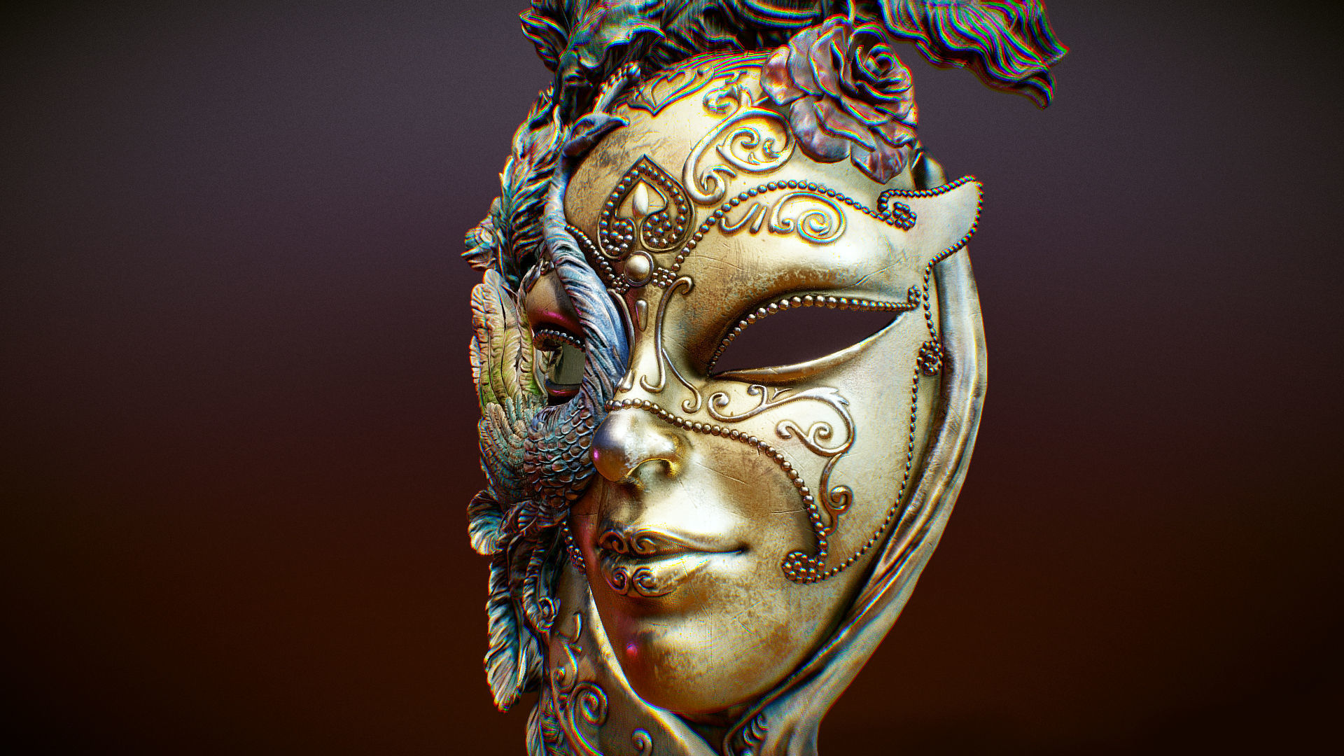 3D Mask Low-poly 3D model_2