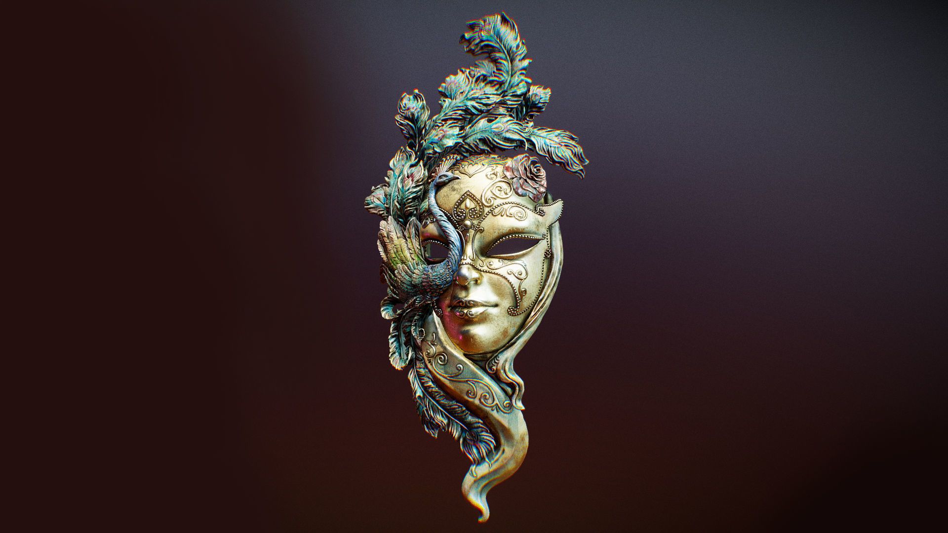 3D Mask Low-poly 3D model_9