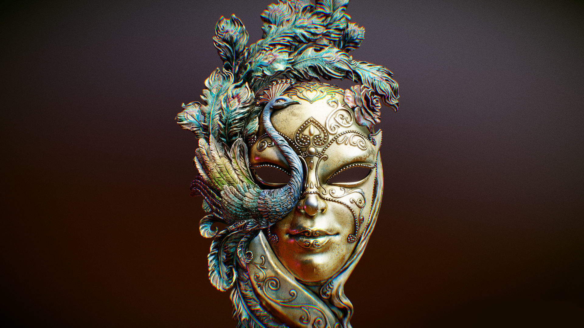 3D Mask Low-poly 3D model_1