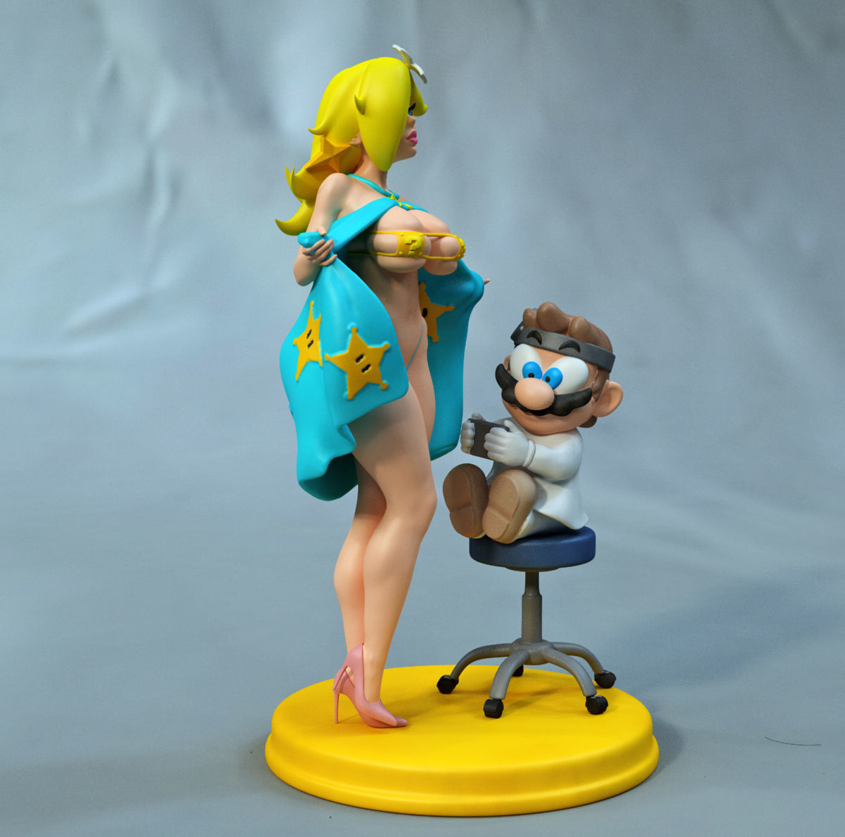 Rosaline and doctor 3D print model_2