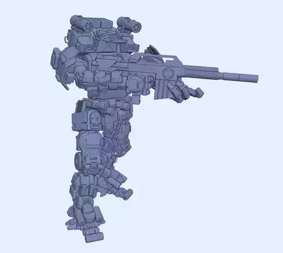 MECHA ROBOT FIGHTER model 1 3D print model