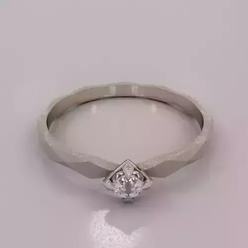 Boucheron Solitaire Facet Rose gold diamond 3D model