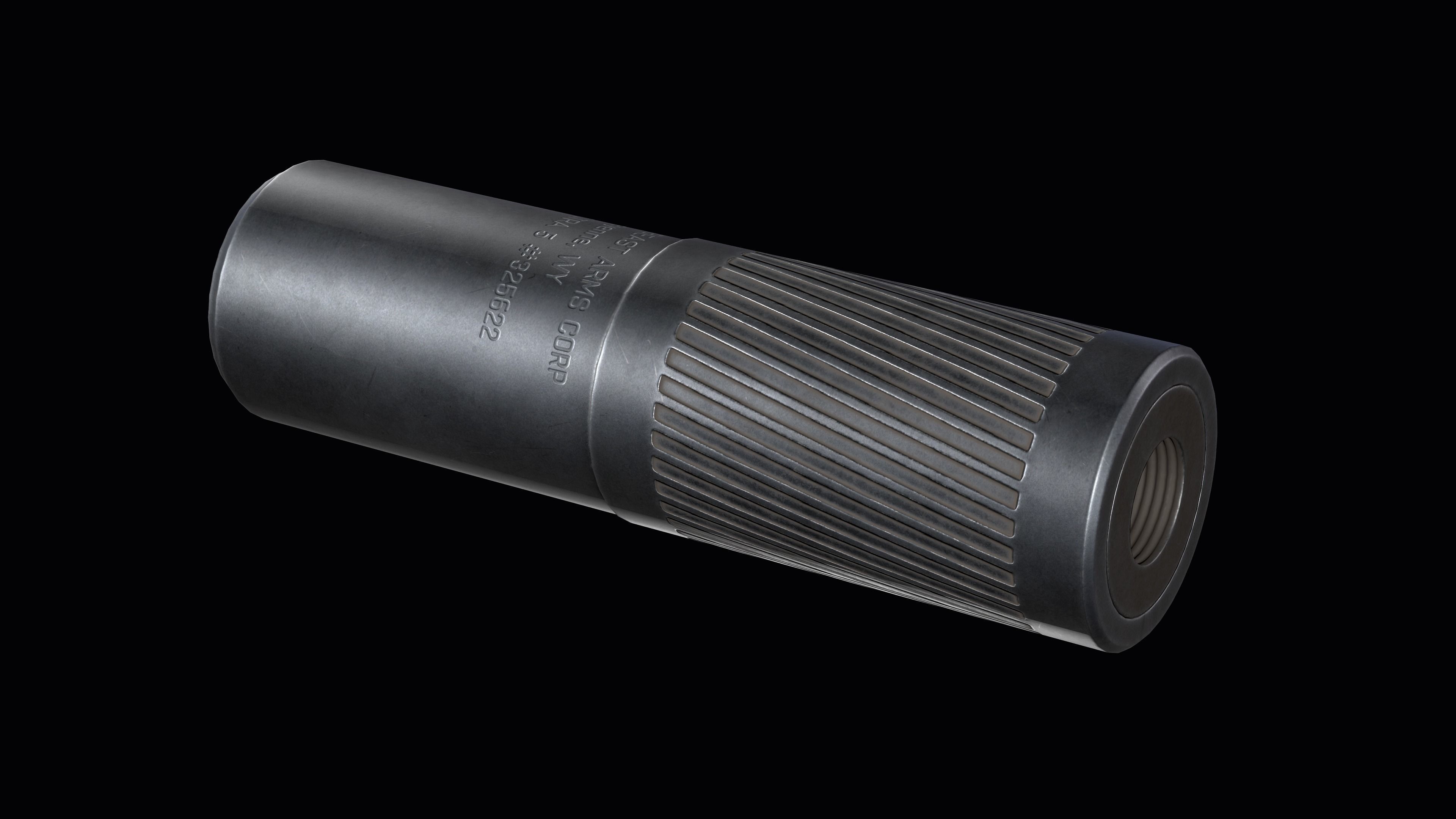 Thunder Beast Ultra 5  Suppressor multicalibre  Low-poly 3D model_8