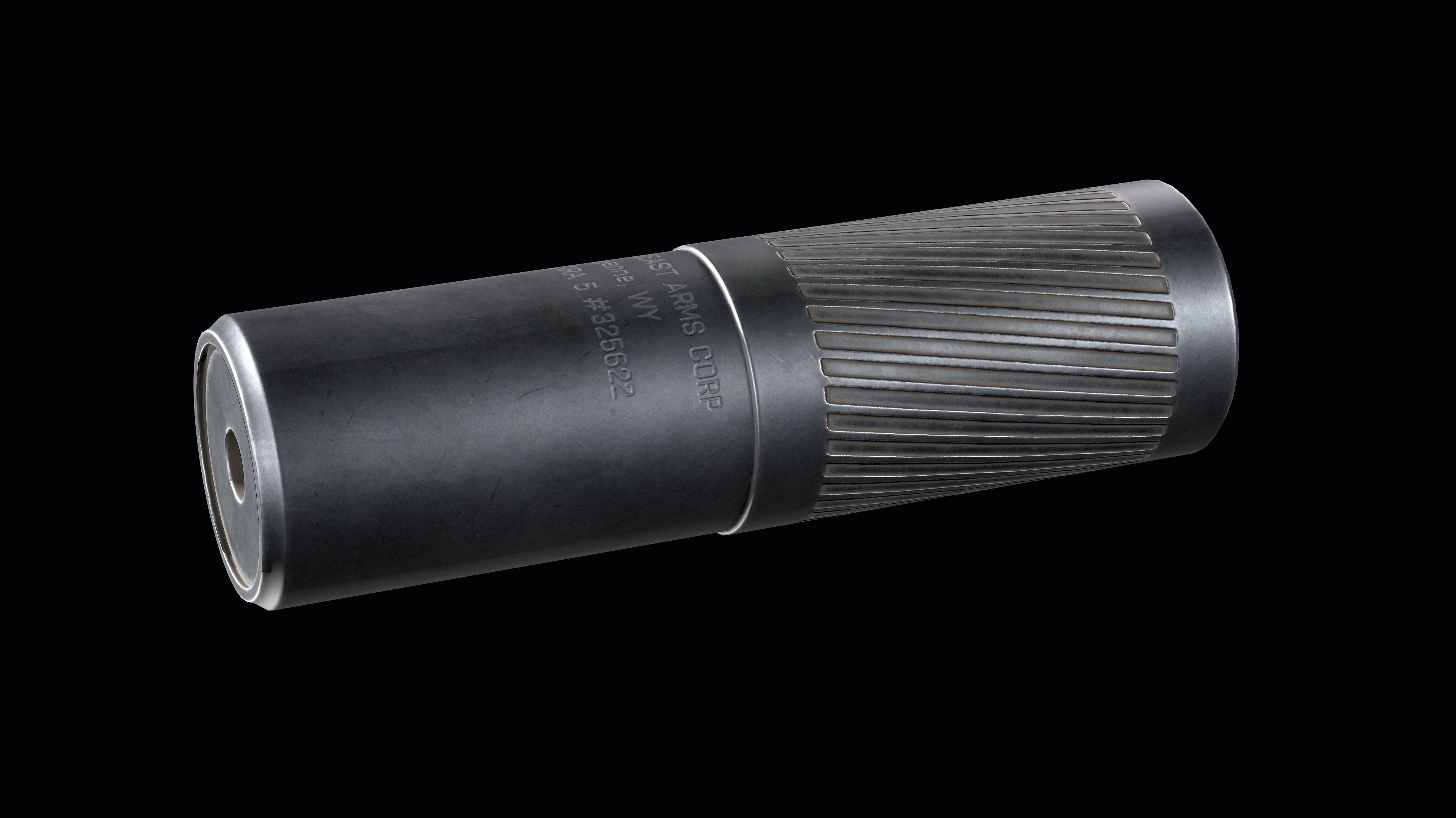 Thunder Beast Ultra 5  Suppressor multicalibre  Low-poly 3D model_7