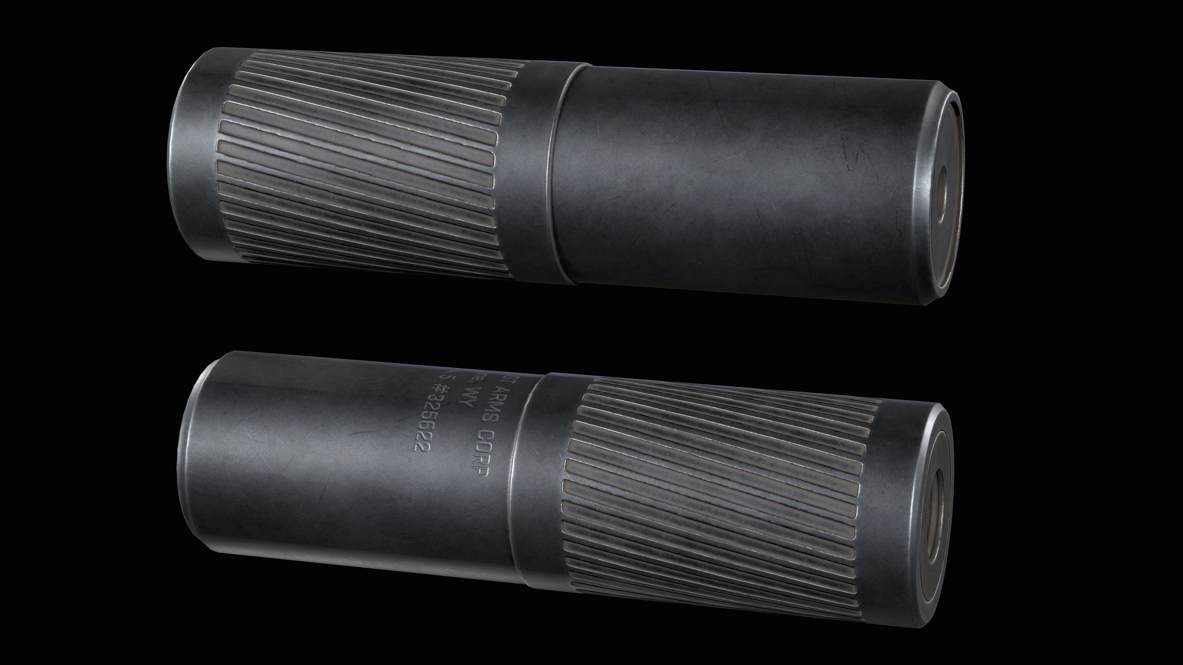 Thunder Beast Ultra 5  Suppressor multicalibre  Low-poly 3D model_11