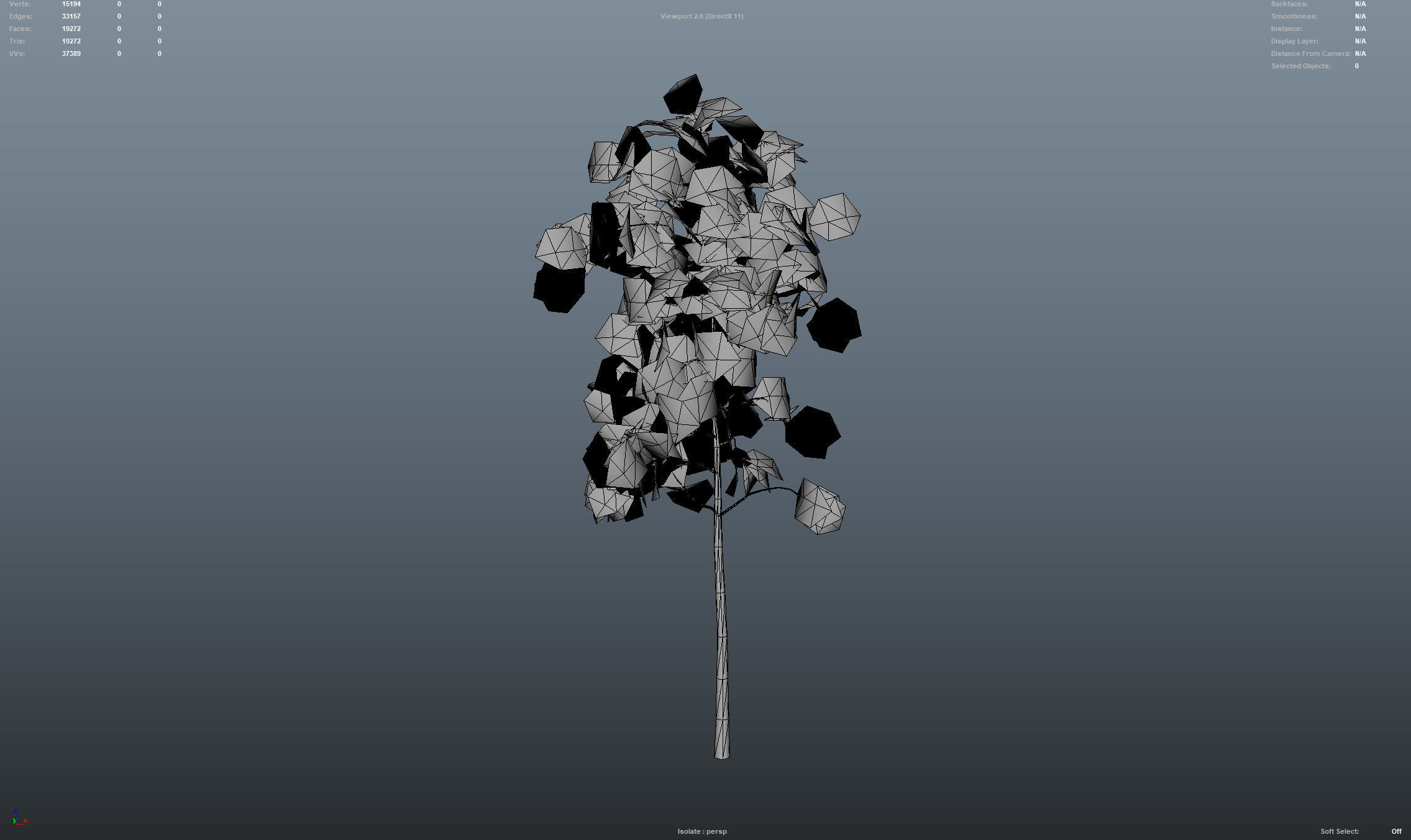 Birch-Tree Grove - low poly Low-poly 3D model_23