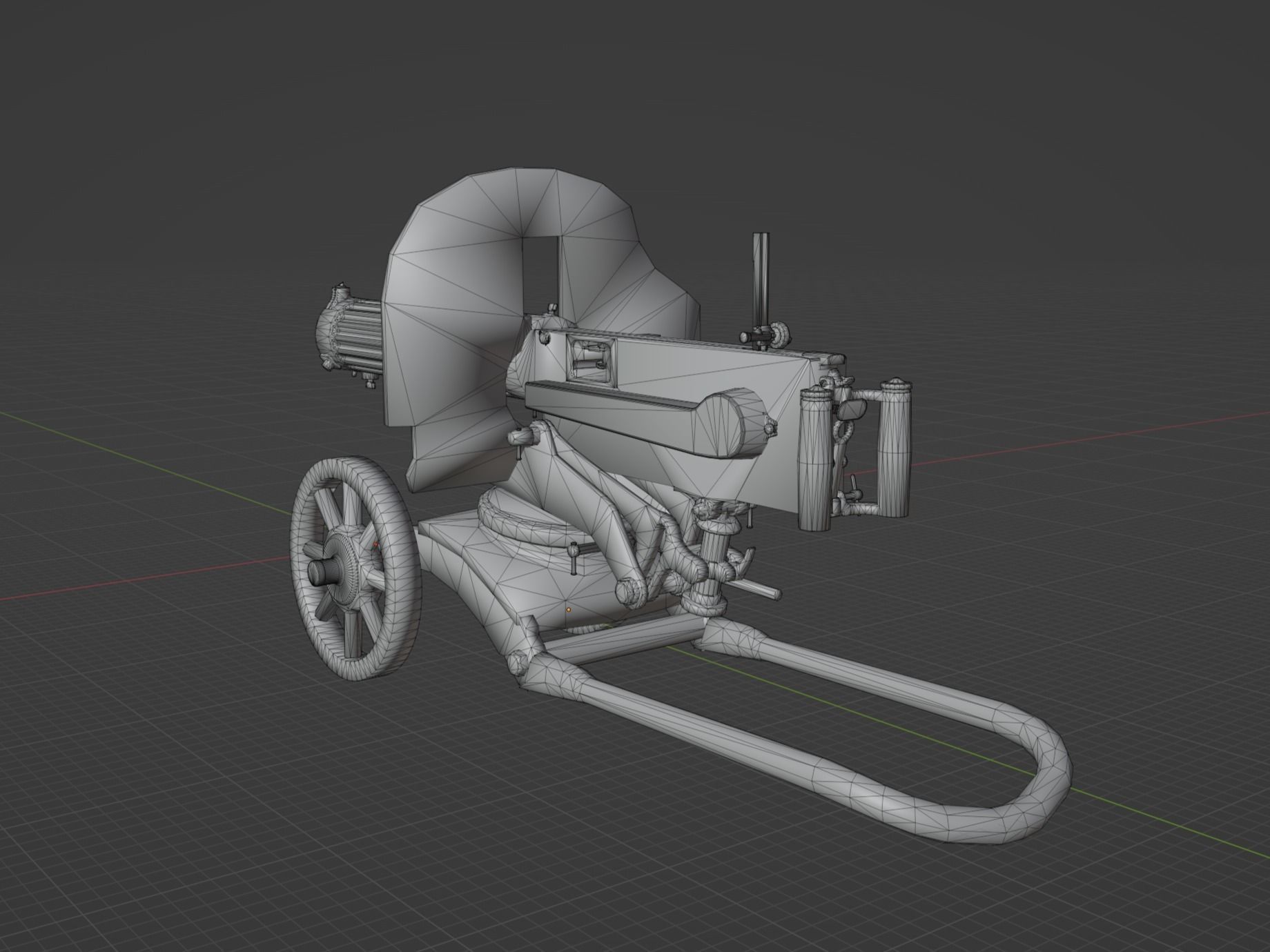 PM M1910 Low-poly 3D model_2