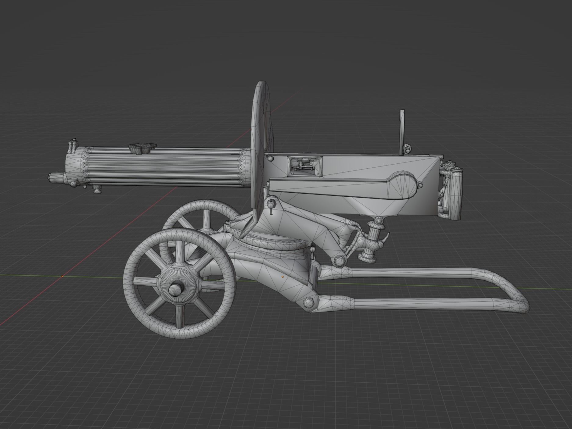 PM M1910 Low-poly 3D model_1