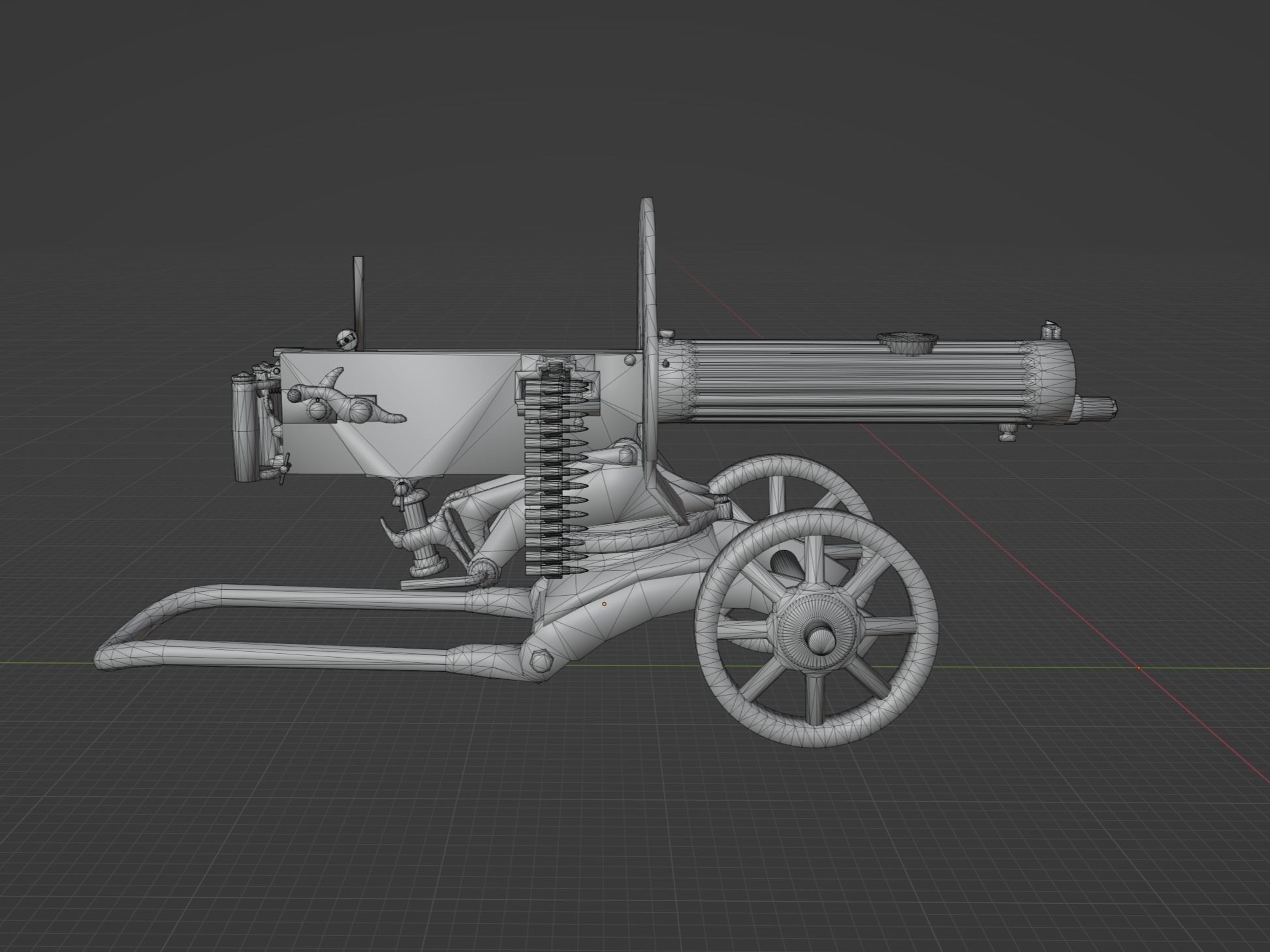 PM M1910 Low-poly 3D model_5