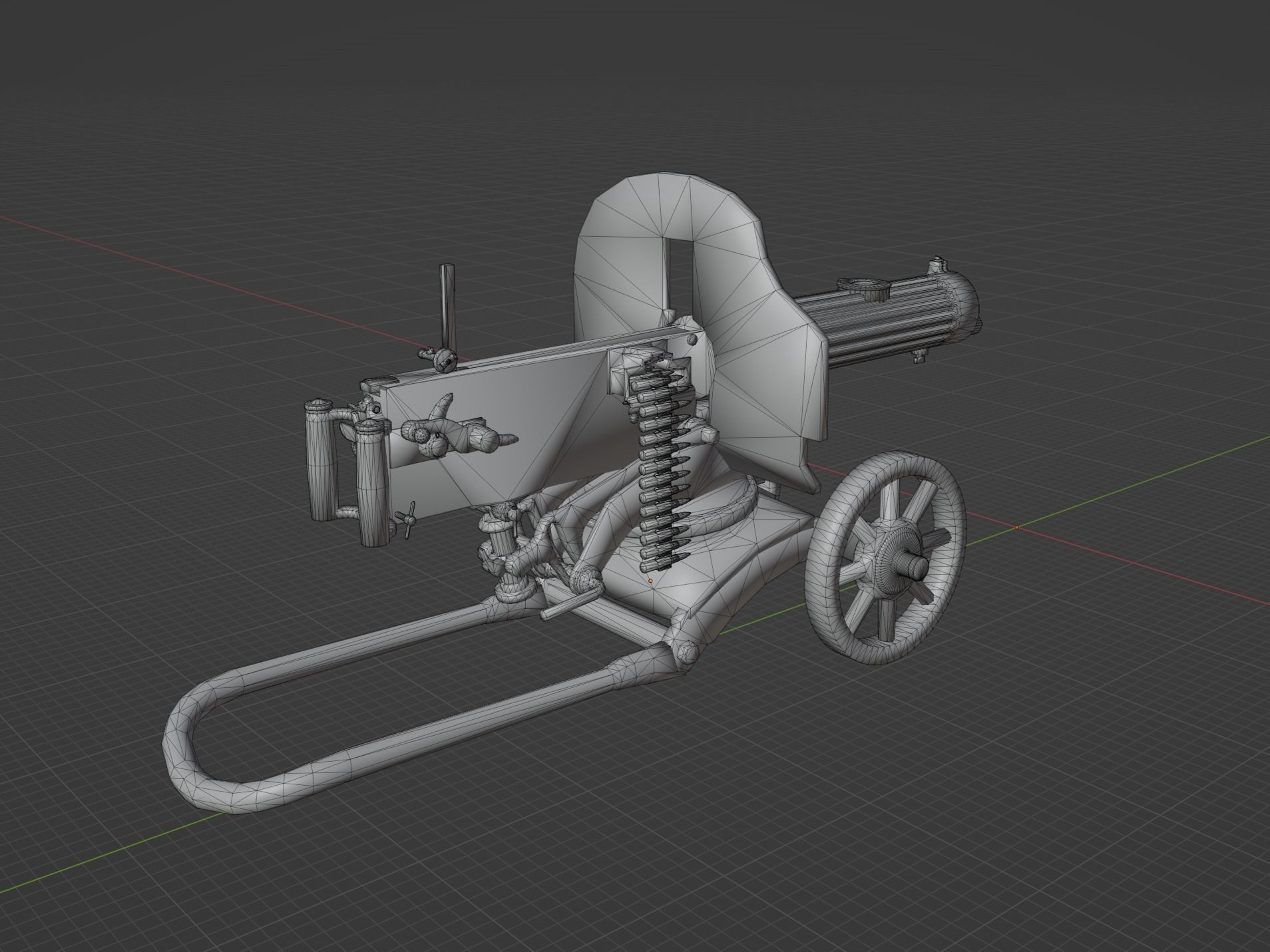 PM M1910 Low-poly 3D model_4