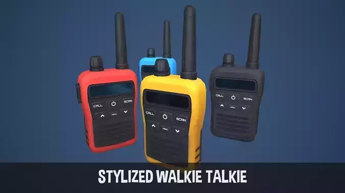Stylized Walkie Talkie Low-poly 3D model
