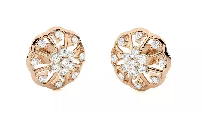 Light wt Women Diamond Earrings 