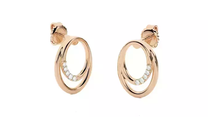 Light wt Women Diamond Earrings 