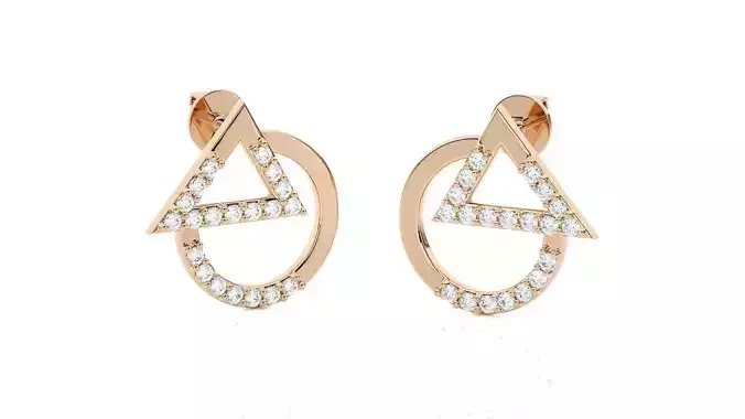 Light wt Women Diamond Earrings 