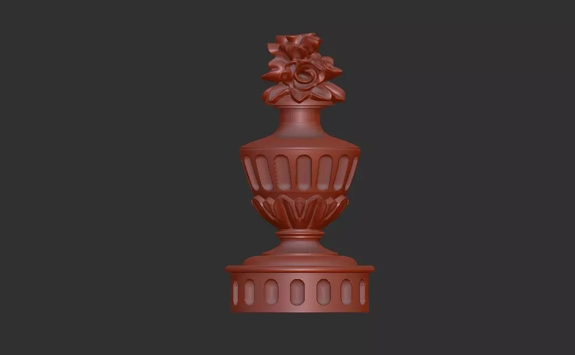 Vase with Roses 3D print model_0