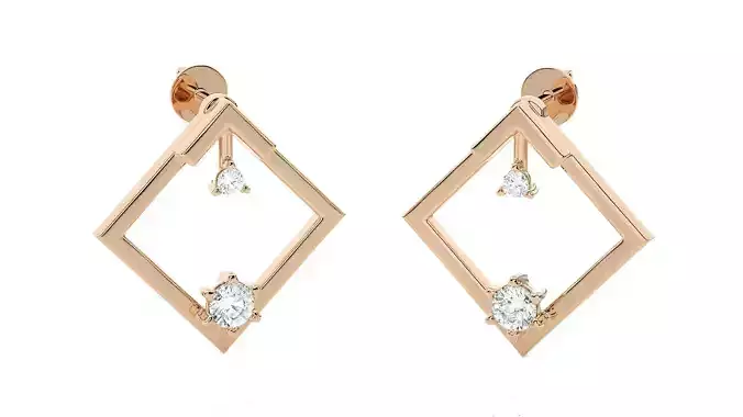 Light wt Women Diamond Earrings 