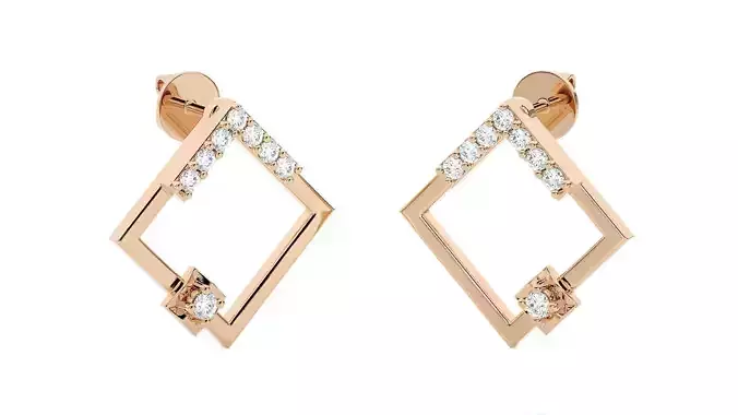 Light wt Women Diamond Earrings 