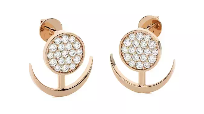 Light wt Women Diamond Earrings 