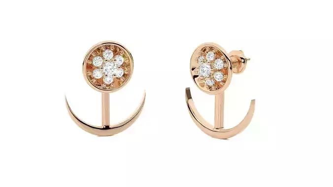 Light wt Women Diamond Earrings 