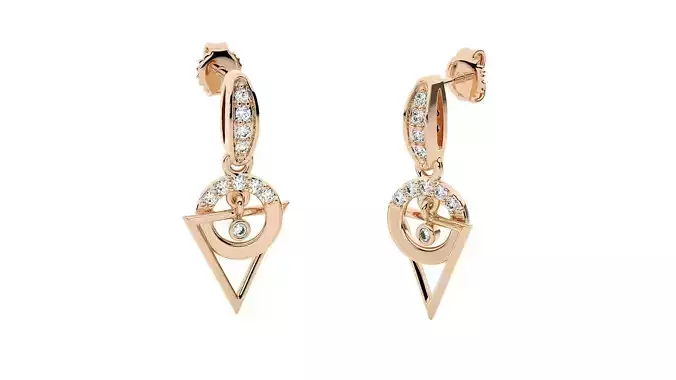 Light wt Women Diamond Earrings 
