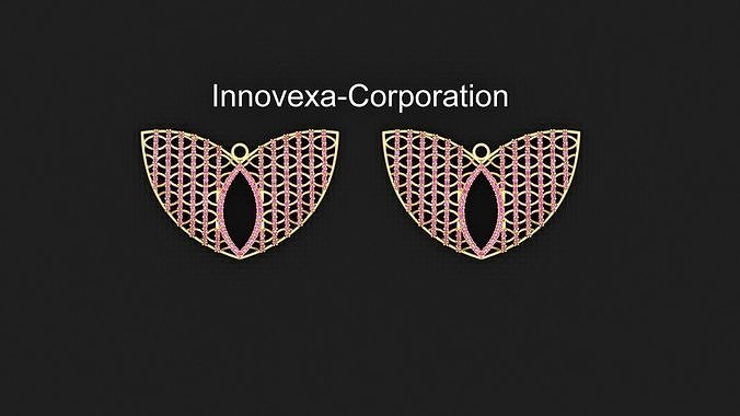 Diamond Earrings Free 3D print model