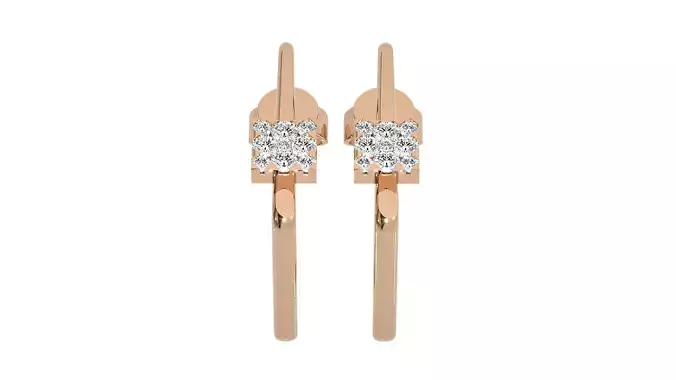 Light wt Women Diamond Earrings 