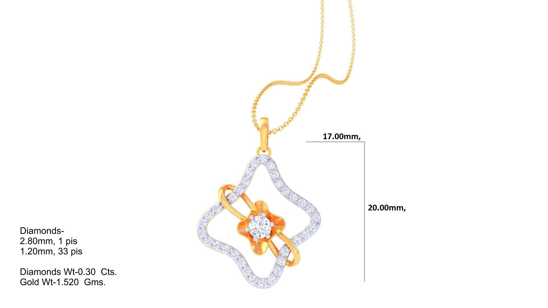 Flower on Wire High Jewelry Pendant Necklace 3dm stl 3mf obj glb 3D print model_1