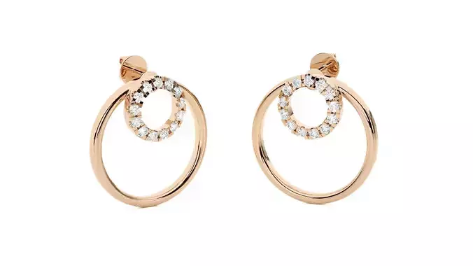 Light wt Women Diamond Earrings 