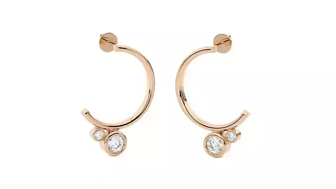 Light wt Women Diamond Earrings 