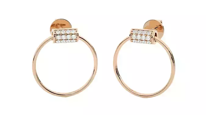 Light wt Women Diamond Earrings 