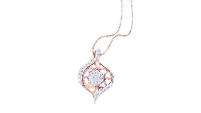 Blooming Flower Wire Mesh High Jewelry Pendant Necklace 3dm stl 3D print model