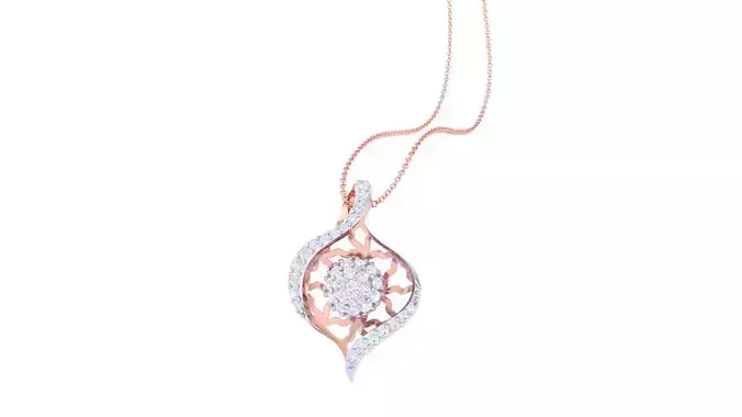 Blooming Flower Wire Mesh High Jewelry Pendant Necklace 3dm stl 3D print model