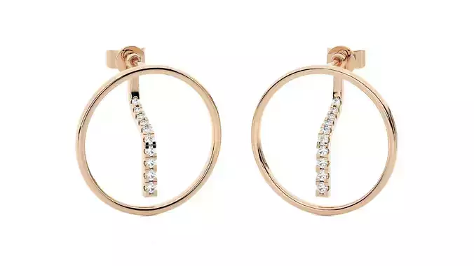 Light wt Women Diamond Earrings 