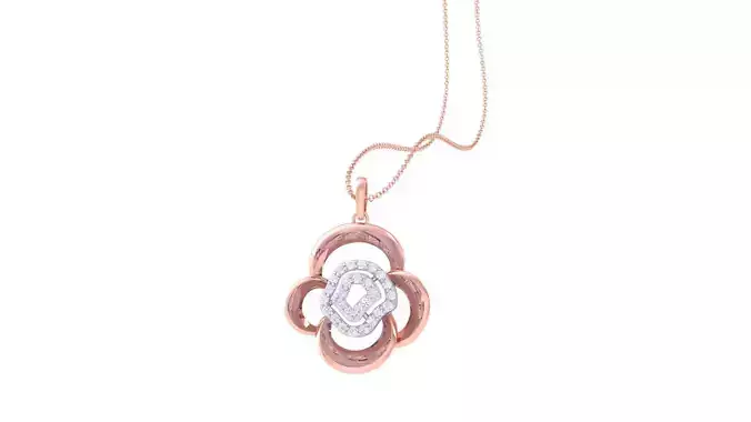 Flower High Jewelry Pendant Necklace 3dm stl 3mf obj glb render 3D print model
