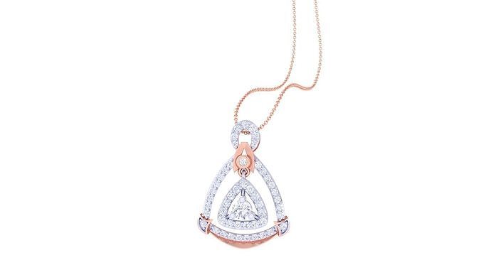 Hanging Solitaire Diamond High Jewelry Pendant Necklace 3dm stl 3D print model