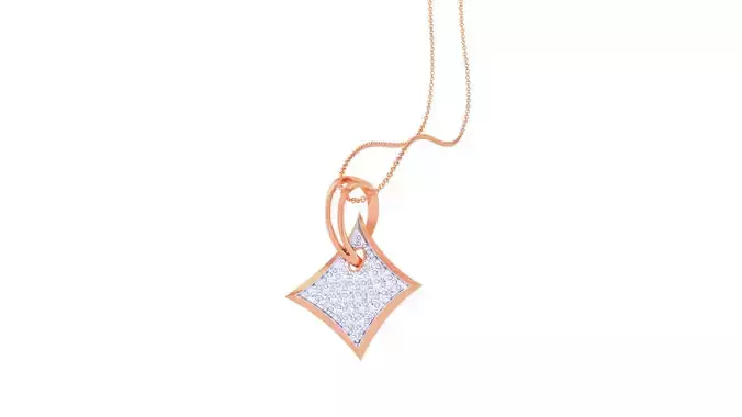 Diamond Head High Jewelry Pendant Necklace 3dm stl 3mf obj glb  3D print model