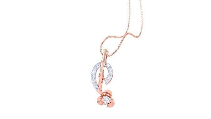 Flower Vines High Jewelry Pendant Necklace 3dm stl 3mf obj glb 3D print model