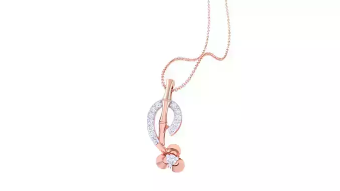 Flower Vines High Jewelry Pendant Necklace 3dm stl 3mf obj glb 3D print model